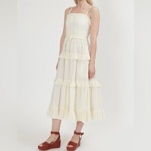 Ulla Johnson- Lune Dress in Blanc, Size 6 (Retails for $395)